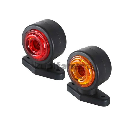 Светодиодный габаритный рожок для прицепа 24 Вольт красный/желтый комплект 2 шт GB2059
