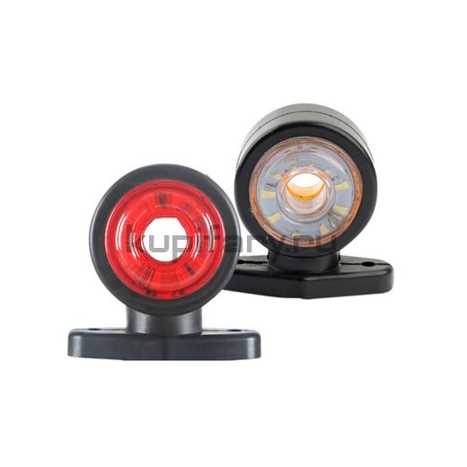 Светодиодный габаритный рожок для прицепа 24 Вольт красный/белый комплект 2 шт GB2060