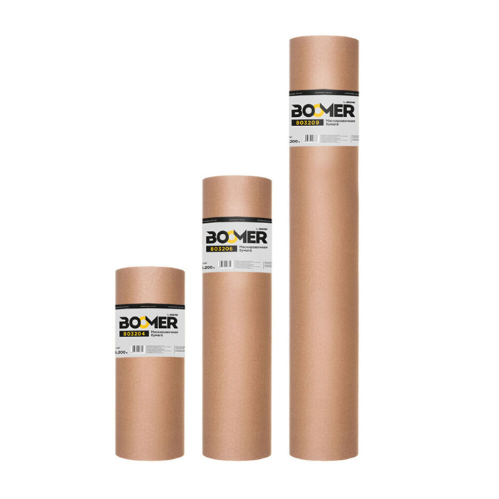 Boomer Маскирующая бумага, плотность 42 г/м2, 0,9 х 200м.