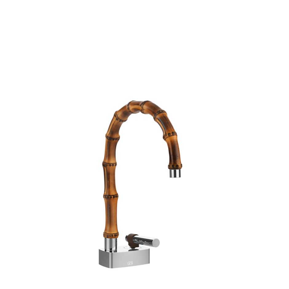 Смеситель для раковины Gessi Jacqueline 77001 с низким поворотным изливом без донного клапана