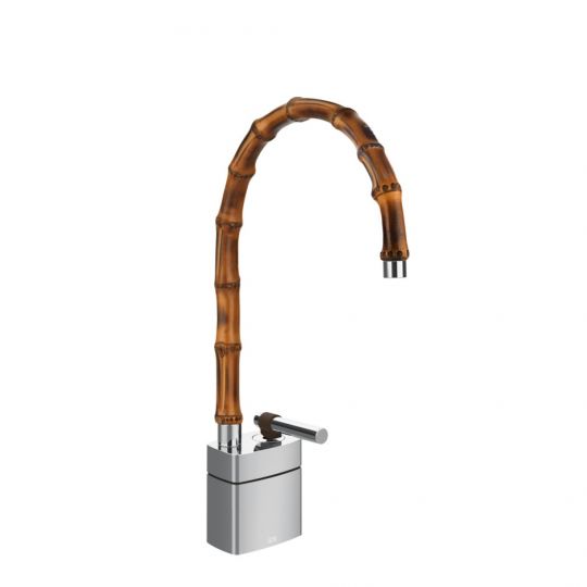 Смеситель для раковины Gessi Jacqueline 77029 средний со средним поворотным изливом и металлическим вентилем схема 1