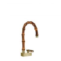 Смеситель для раковины Gessi Jacqueline 77201 с низким поворотным изливом и вентилем под дерево без донного клапана схема 6