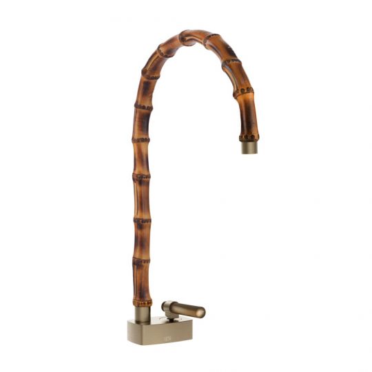 Смеситель для раковины Gessi Jacqueline 77203 с высоким поворотным изливом и вентилем под дерево без донного клапана схема 2