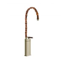 Смеситель для раковины Gessi Jacqueline 77209 высокий с высоким поворотным изливом и вентилем под дерево схема 7