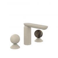 Смеситель для раковины Gessi Perle 74015 без донного клапана, с вентилями-сферами из металла и мрамора Emperador Dark схема 6 Смеситель для раковины Gessi Perle 74015 без донного клапана, с вентилями-сферами из металла и мрамора Emperador Dark схема 6