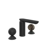 Смеситель для раковины Gessi Perle 74015 без донного клапана, с вентилями-сферами из металла и мрамора Emperador Dark схема 7 Смеситель для раковины Gessi Perle 74015 без донного клапана, с вентилями-сферами из металла и мрамора Emperador Dark схема 7