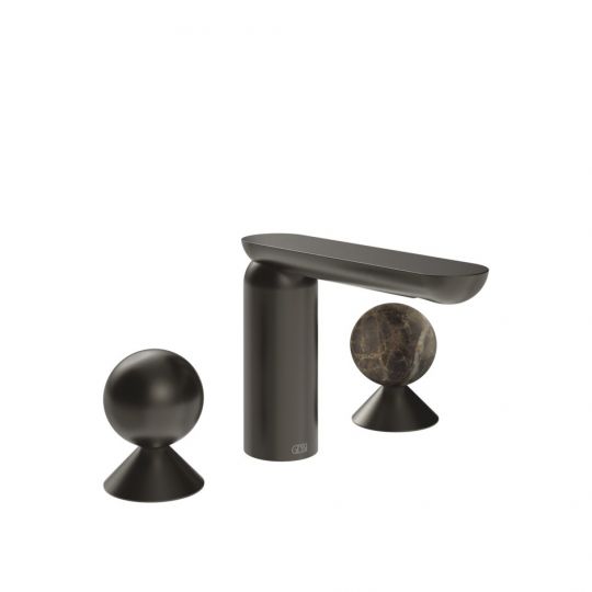 Смеситель для раковины Gessi Perle 74015 без донного клапана, с вентилями-сферами из металла и мрамора Emperador Dark схема 9 Смеситель для раковины Gessi Perle 74015 без донного клапана, с вентилями-сферами из металла и мрамора Emperador Dark схема 9