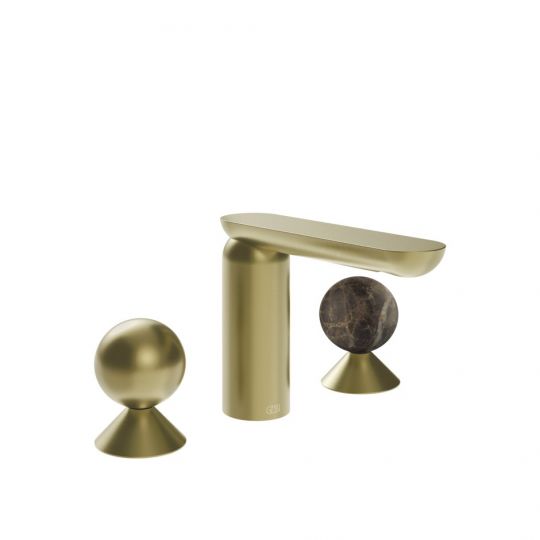 Смеситель для раковины Gessi Perle 74015 без донного клапана, с вентилями-сферами из металла и мрамора Emperador Dark схема 14 Смеситель для раковины Gessi Perle 74015 без донного клапана, с вентилями-сферами из металла и мрамора Emperador Dark схема 14