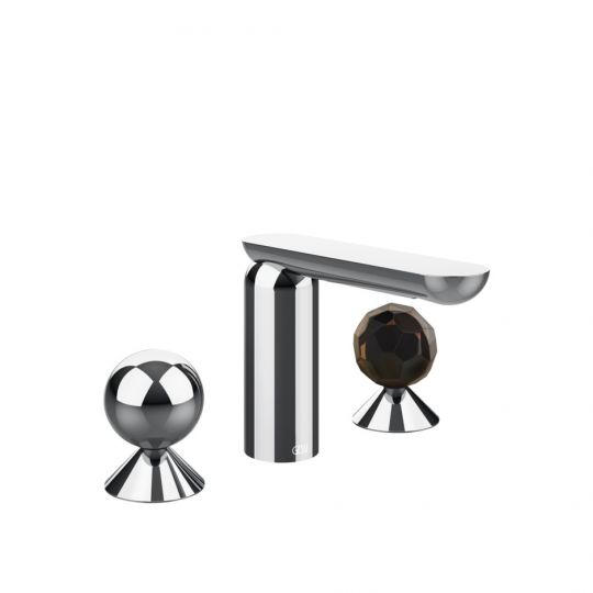 Смеситель для раковины Gessi Perle 74025 с вентилями-сферами из металла и муранского стекла Sfaccettato схема 1 Смеситель для раковины Gessi Perle 74025 с вентилями-сферами из металла и муранского стекла Sfaccettato схема 1