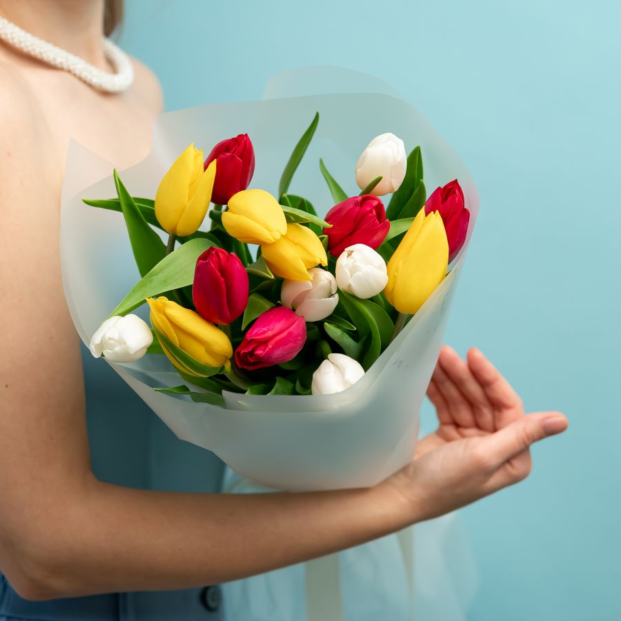 15 тюльпанов микс