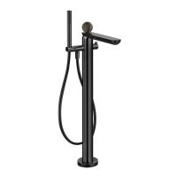 Смеситель для ванны Gessi Perle 74129 напольный с ручным душем и переключателем с вентилем из камня Emperador Dark схема 5 Смеситель для ванны Gessi Perle 74129 напольный с ручным душем и переключателем с вентилем из камня Emperador Dark схема 5