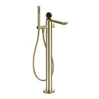Смеситель для ванны Gessi Perle 74229 напольный с ручным душем и переключателем с вентилем из муранского стекла Sfaccettato схема 8