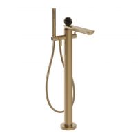 Смеситель для ванны Gessi Perle 74229 напольный с ручным душем и переключателем с вентилем из муранского стекла Sfaccettato схема 10