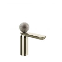 Смеситель для раковины Gessi Perle 74651 низкий с донным клапаном и вентилем из муранского стекла Pulegoso схема 14