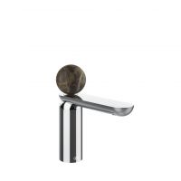 Смеситель для раковины Gessi Perle 74151 низкий с донным клапаном и вентилем из мрамора Emperador Dark схема 6