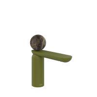 Смеситель для раковины Gessi Perle 74102 низкий с вентилем из мрамора Emperador Dark без донного клапана схема 13