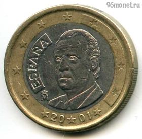 Испания 1 евро 2001