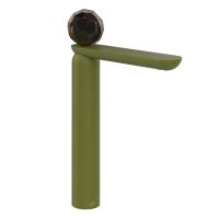 Смеситель для раковины Gessi Perle 74253 высокий с донным клапаном и вентилем из муранского стекла Sfaccettato схема 13