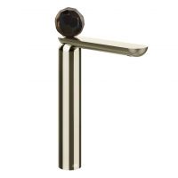 Смеситель для раковины Gessi Perle 74253 высокий с донным клапаном и вентилем из муранского стекла Sfaccettato схема 14