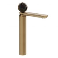 Смеситель для раковины Gessi Perle 74253 высокий с донным клапаном и вентилем из муранского стекла Sfaccettato схема 15