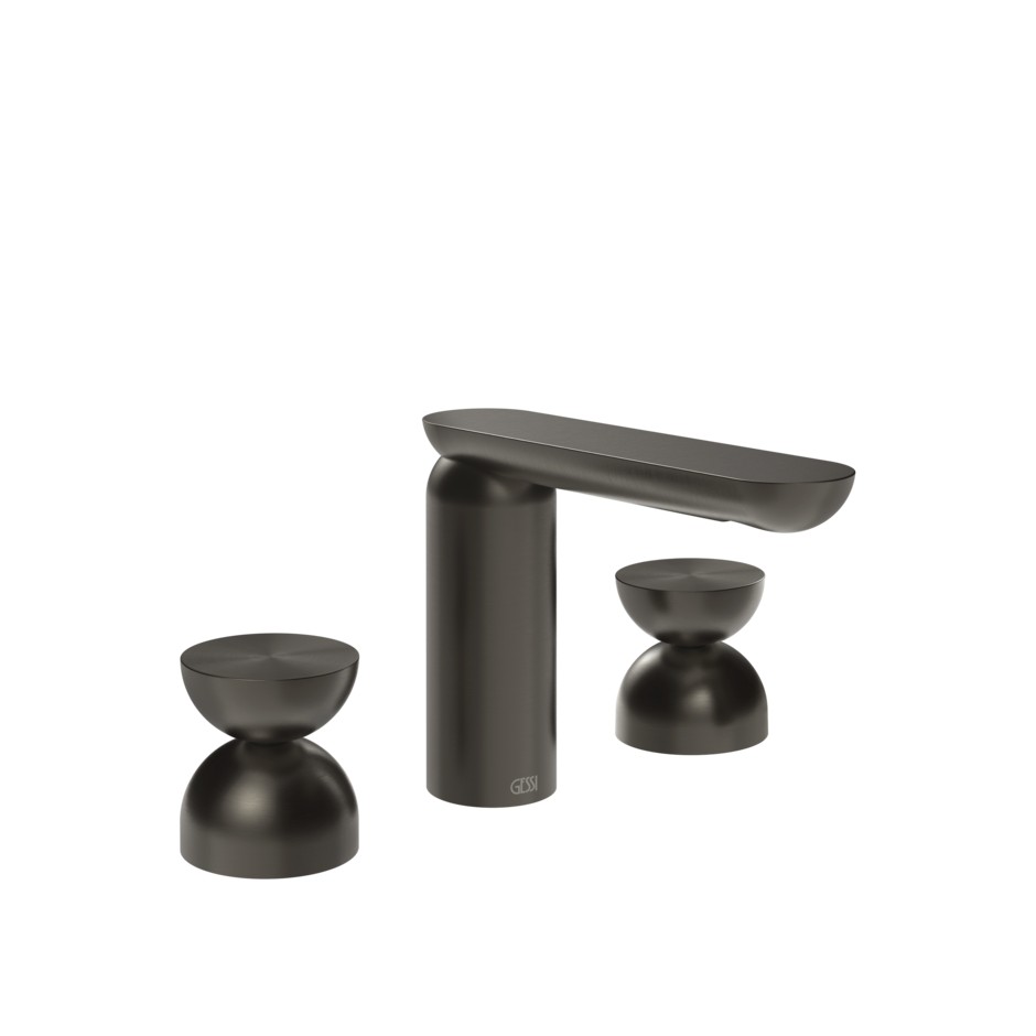 Смеситель для раковины Gessi Perle 74996 без донного клапана с металлическими вентилями-полусферами