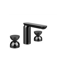 Смеситель для раковины Gessi Perle 74996 без донного клапана с металлическими вентилями-полусферами схема 3