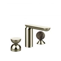 Смеситель для раковины Gessi Perle 74918 без донного клапана с металлическим вентилем-полусферой и вентилем-сферой из мрамора Emperador Dark схема 14