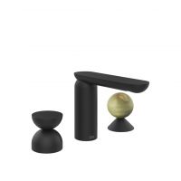 Смеситель для раковины Gessi Perle 74958 без донного клапана с металлическим вентилем-полусферой и вентилем-сферой из камня Onyx Green схема 10 Смеситель для раковины Gessi Perle 74958 без донного клапана с металлическим вентилем-полусферой и вентилем-сферой из камня Onyx Green схема 10