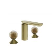 Смеситель для раковины Gessi Perle 74445 без донного клапана с вентилями-сферами из муранского стекла Battuto схема 5