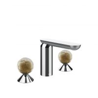 Смеситель для раковины Gessi Perle 74445 без донного клапана с вентилями-сферами из муранского стекла Battuto схема 6