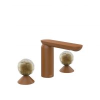 Смеситель для раковины Gessi Perle 74445 без донного клапана с вентилями-сферами из муранского стекла Battuto схема 11