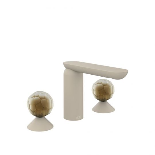 Смеситель для раковины Gessi Perle 74445 без донного клапана с вентилями-сферами из муранского стекла Battuto схема 12