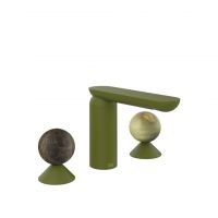 Смеситель для раковины Gessi Perle 74155 без донного клапана с вентилями-сферами из мрамора Emperador Dark и камня Onyx Green схема 13 Смеситель для раковины Gessi Perle 74155 без донного клапана с вентилями-сферами из мрамора Emperador Dark и камня Onyx Green схема 13