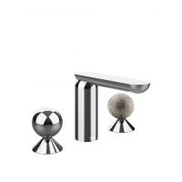 Смеситель для раковины Gessi Perle 74065 без донного клапана с вентилями-сферами из металла и муранского стекла Pulegoso схема 6