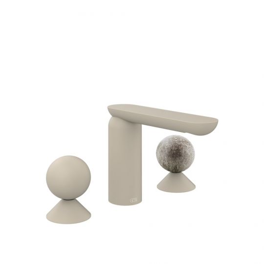 Смеситель для раковины Gessi Perle 74065 без донного клапана с вентилями-сферами из металла и муранского стекла Pulegoso схема 12