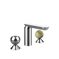 Смеситель для раковины Gessi Perle 74055 без донного клапана с вентилями-сферами из металла и камня Onyx Green схема 6 Смеситель для раковины Gessi Perle 74055 без донного клапана с вентилями-сферами из металла и камня Onyx Green схема 6