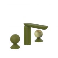 Смеситель для раковины Gessi Perle 74055 без донного клапана с вентилями-сферами из металла и камня Onyx Green схема 13 Смеситель для раковины Gessi Perle 74055 без донного клапана с вентилями-сферами из металла и камня Onyx Green схема 13