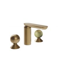 Смеситель для раковины Gessi Perle 74055 без донного клапана с вентилями-сферами из металла и камня Onyx Green схема 15 Смеситель для раковины Gessi Perle 74055 без донного клапана с вентилями-сферами из металла и камня Onyx Green схема 15