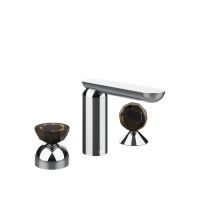 Смеситель для раковины Gessi Perle 74828 без донного клапана с вентилем-полусферой из муранского стекла Battuto и вентилем-сферой из муранского стекла Sfaccettato схема 6