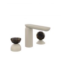 Смеситель для раковины Gessi Perle 74828 без донного клапана с вентилем-полусферой из муранского стекла Battuto и вентилем-сферой из муранского стекла Sfaccettato схема 12