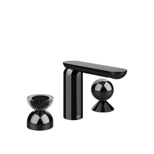 Смеситель для раковины Gessi Perle 74708 без донного клапана с вентилем-полусферой из муранского стекла Balloton и металлическим вентилем-сферой схема 3 Смеситель для раковины Gessi Perle 74708 без донного клапана с вентилем-полусферой из муранского стекла Balloton и металлическим вентилем-сферой схема 3