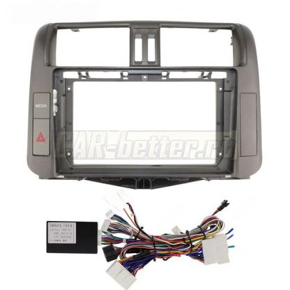 Рамка переходная и проводка Toyota Land Cruiser Prado 150 2009-2013 для Ownice, Teyes, Mekede (SF-9613)