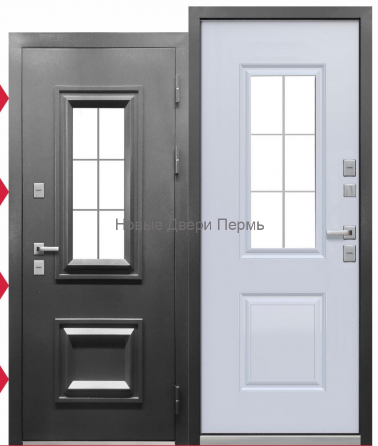 Входная дверь TERMO 3 Шоколад — тёплая дверь со стеклом