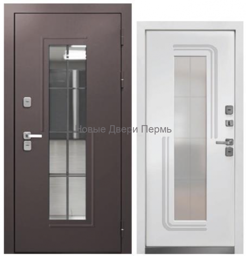 Входная дверь Luxor TERMO 7 — тёплая дверь со стеклом 11 см