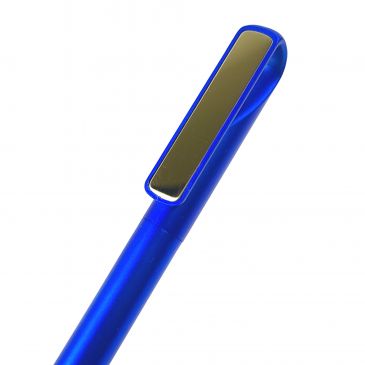синие ручки с золотистыми деталями