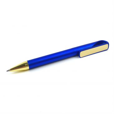 синие ручки с золотистыми деталями