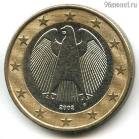 Германия 1 евро 2002 D