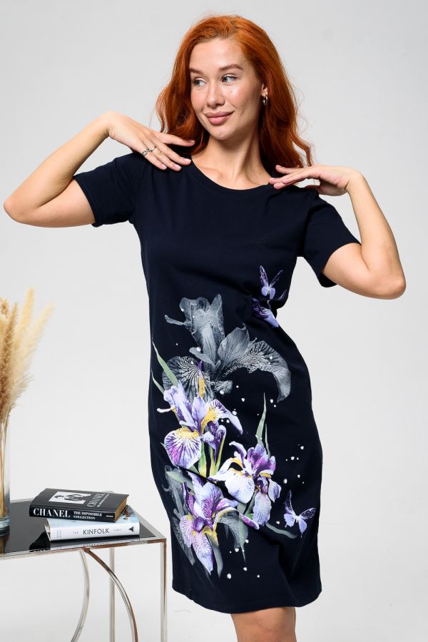 67157 туника женская [ирисы]