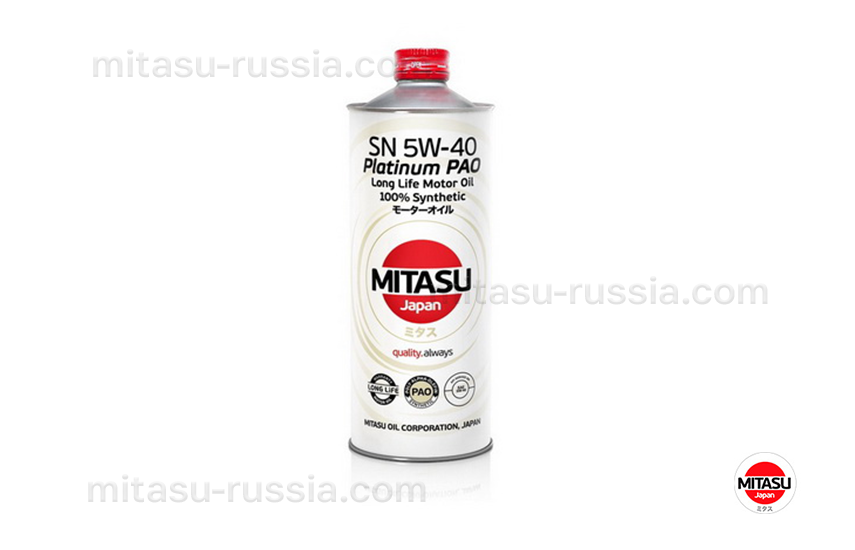 MITASU PLATINUM PAO SN 5W-40, 1л
