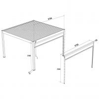 Защитный экран от ветра и солнца (электропривод)